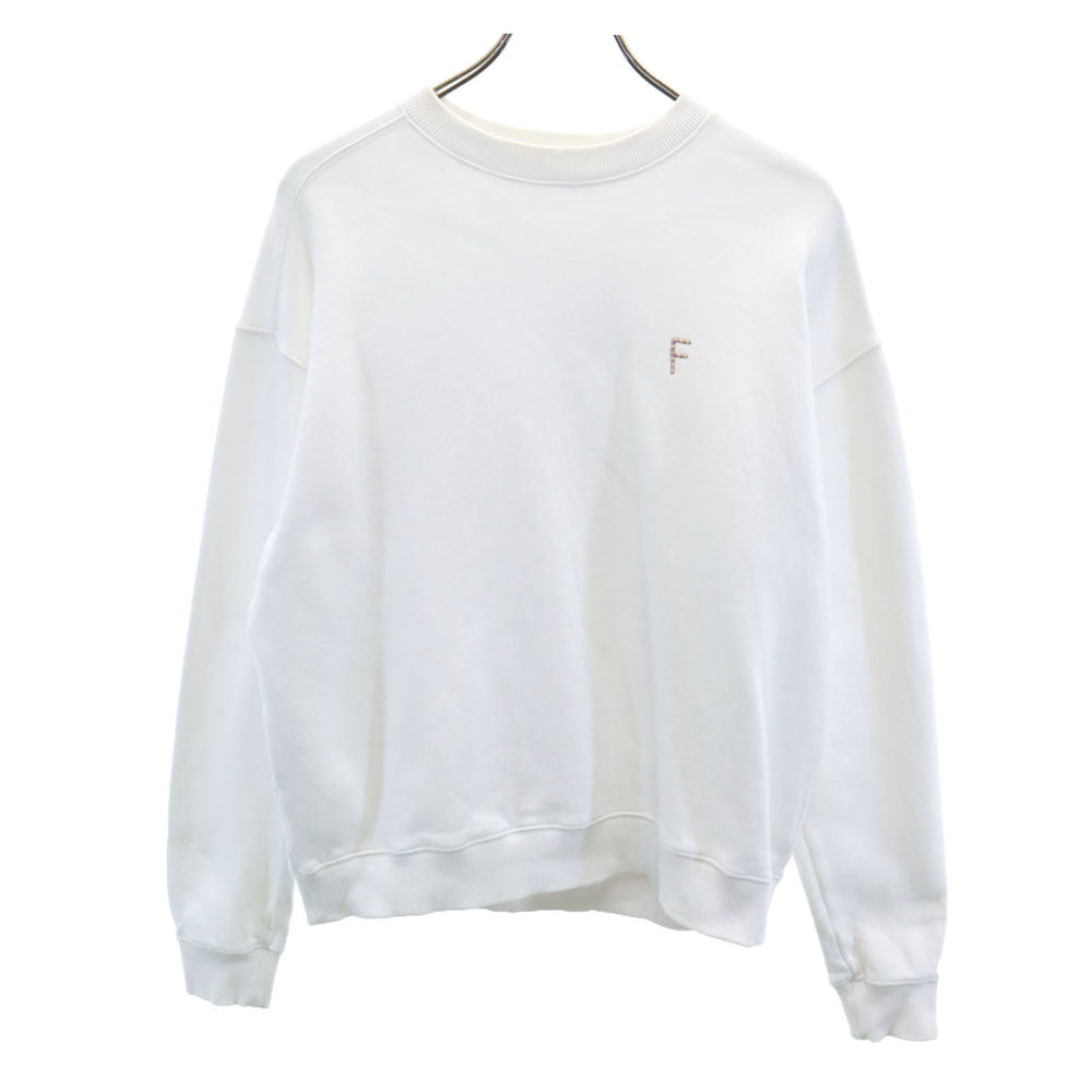フューチャー ポルトガル製 バック刺繍 長袖 スウェット トレーナー S ホワイト メンズ