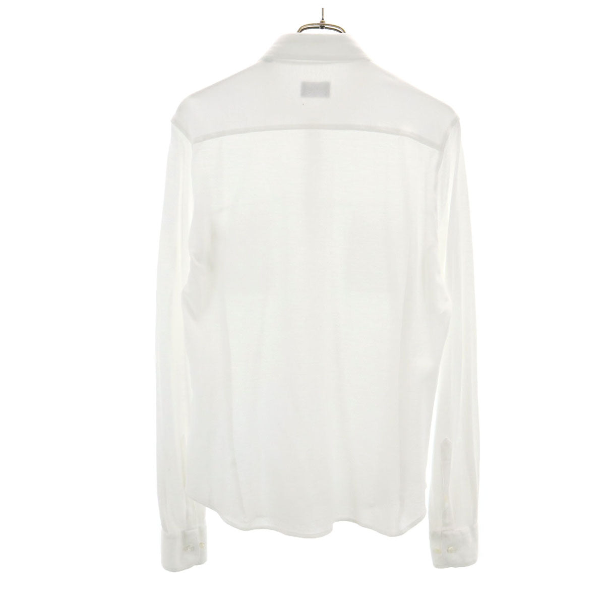 GIORGIO ARMANI ジョルジオアルマーニ イタリア製 長袖 シャツ 41/16 白 鹿の子地 メンズ