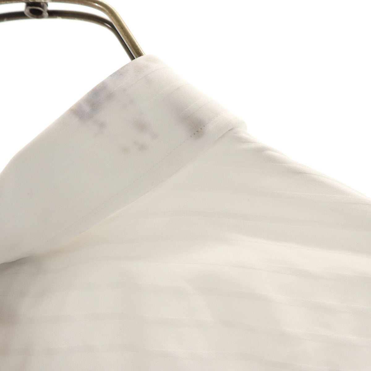 LANVIN ランバン 日本製 ストライプ柄 長袖 シャツ 41-80 白 メンズ