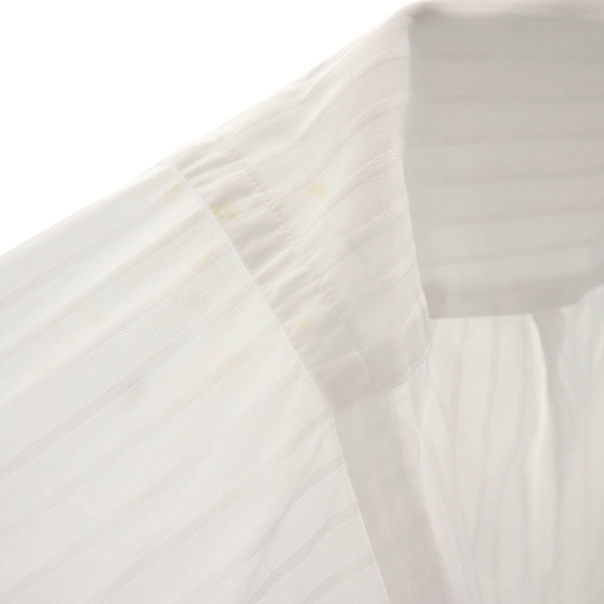 LANVIN ランバン 日本製 ストライプ柄 長袖 シャツ 41-80 白 メンズ