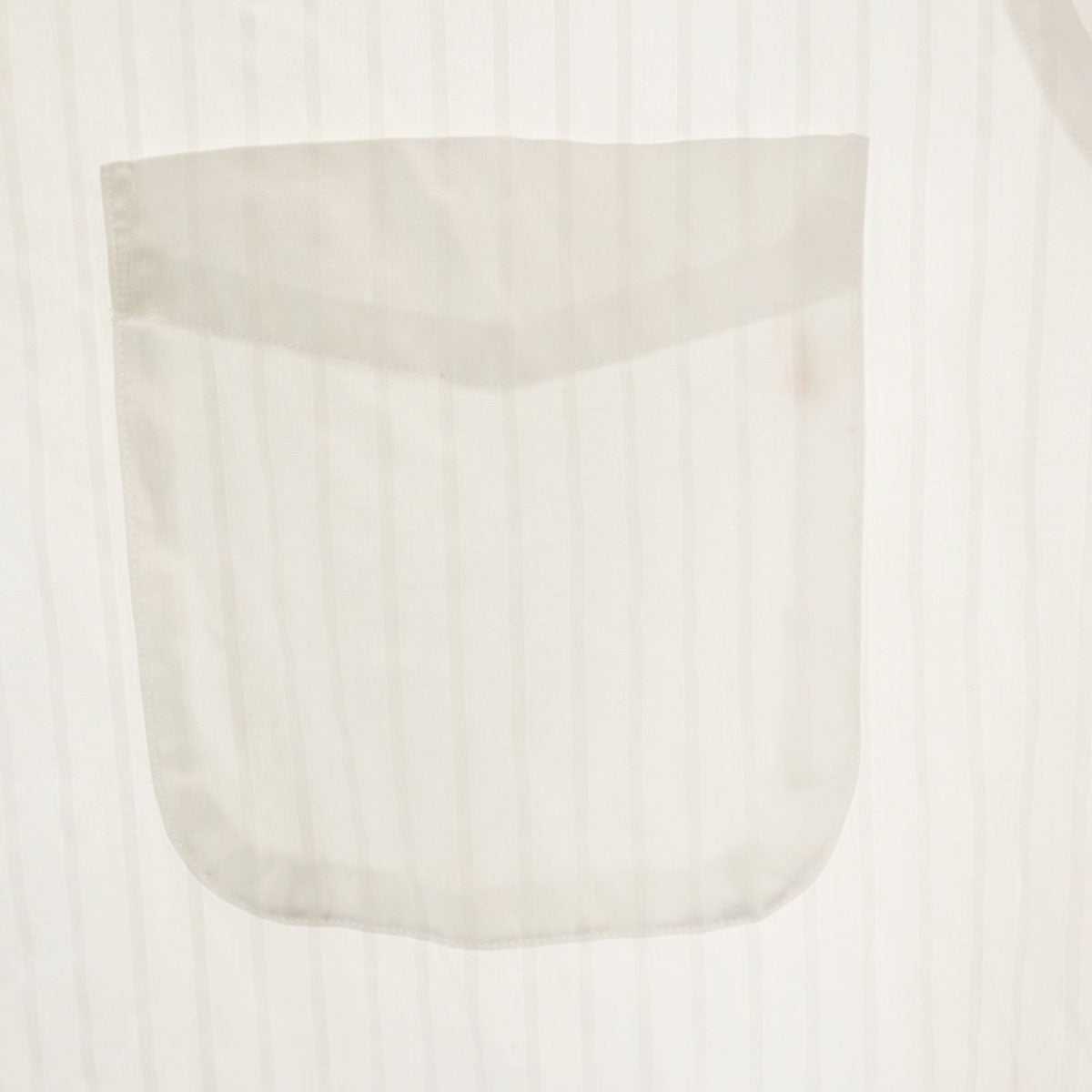 LANVIN ランバン 日本製 ストライプ柄 長袖 シャツ 41-80 白 メンズ