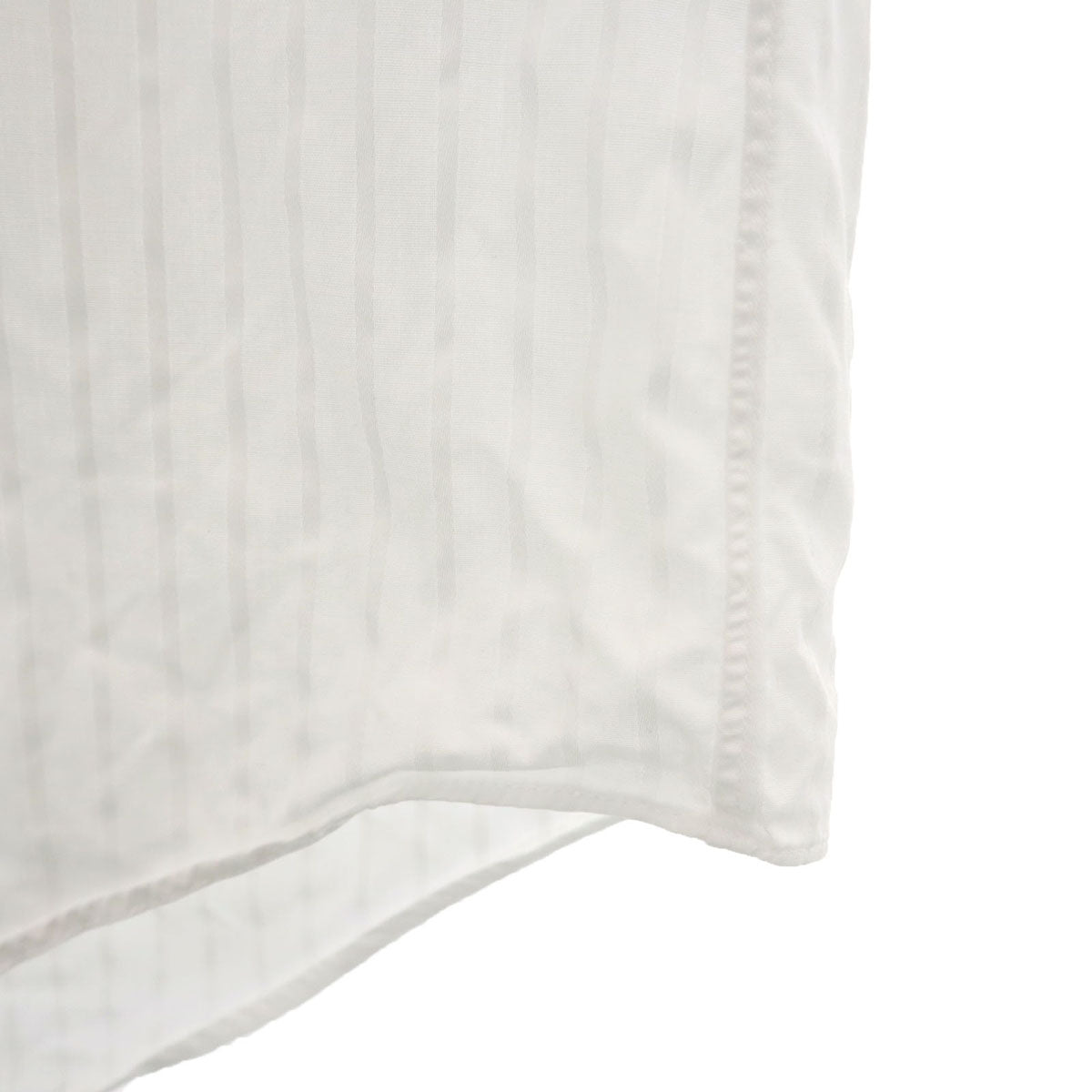 LANVIN ランバン 日本製 ストライプ柄 長袖 シャツ 41-80 白 メンズ