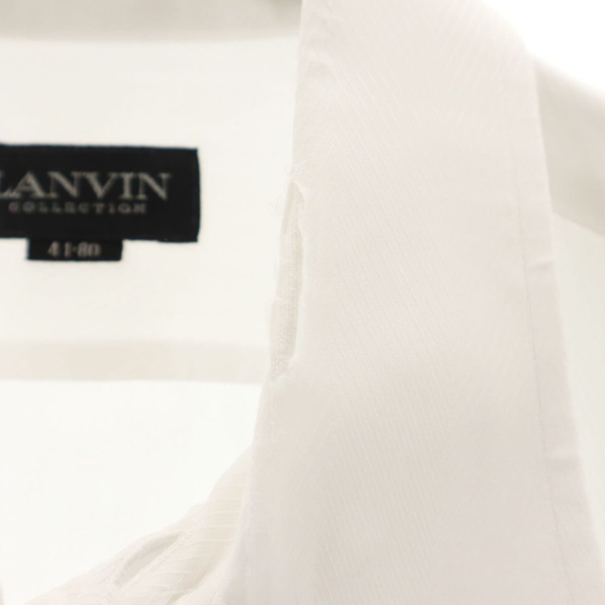 LANVIN ランバン 日本製 長袖 シャツ 41-80 白 メンズ