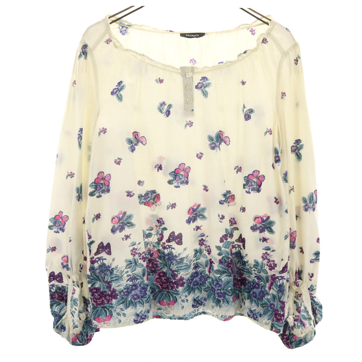 MAX&CO マックスアンドコー 長袖 カットソー 44 アイボリー系 レディース