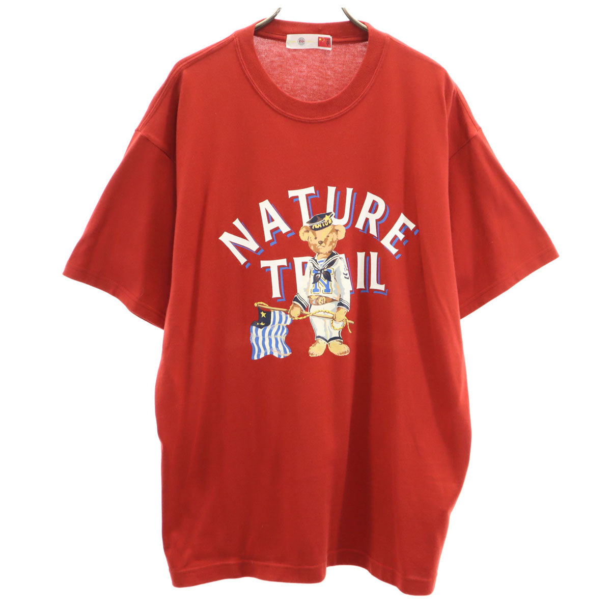 NATURE TRAIL ネイチャートレイル 半袖 Tシャツ L 赤 くま メンズ