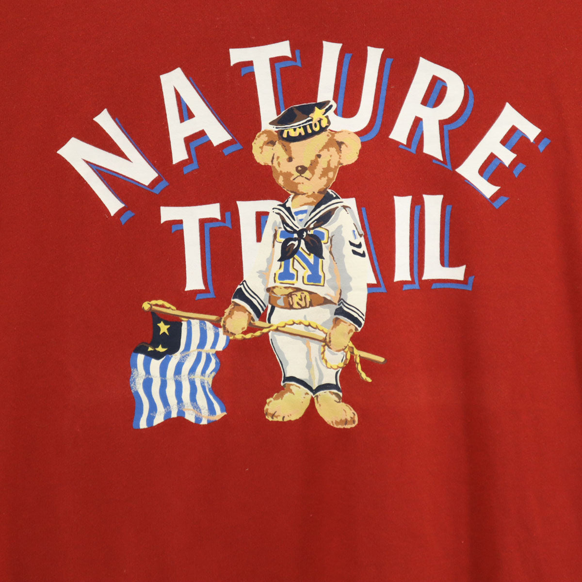 NATURE TRAIL ネイチャートレイル 半袖 Tシャツ L 赤 くま メンズ