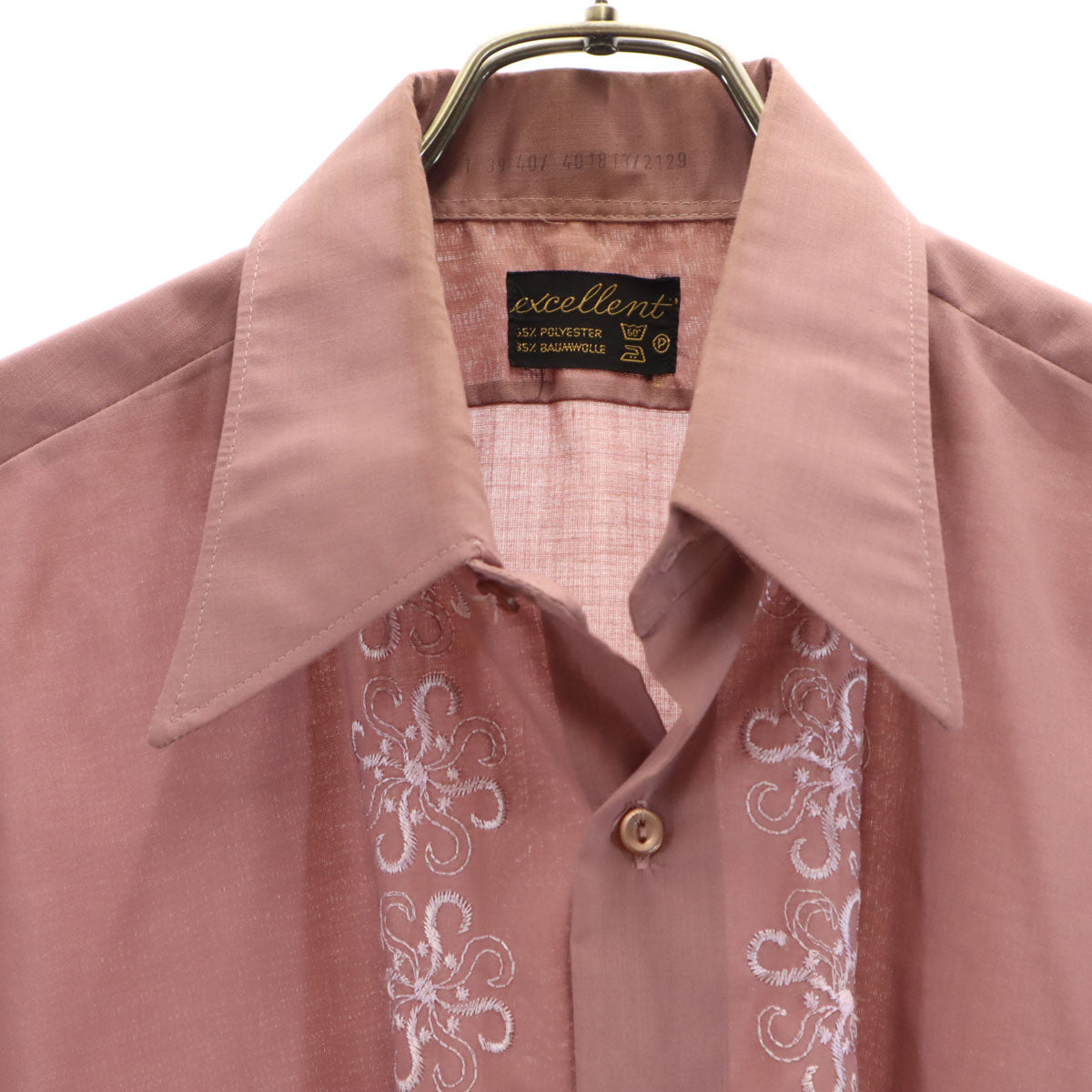 EXCELLENT 70s ヴィンテージ 半袖 キューバ シャツ パープル系 メンズ