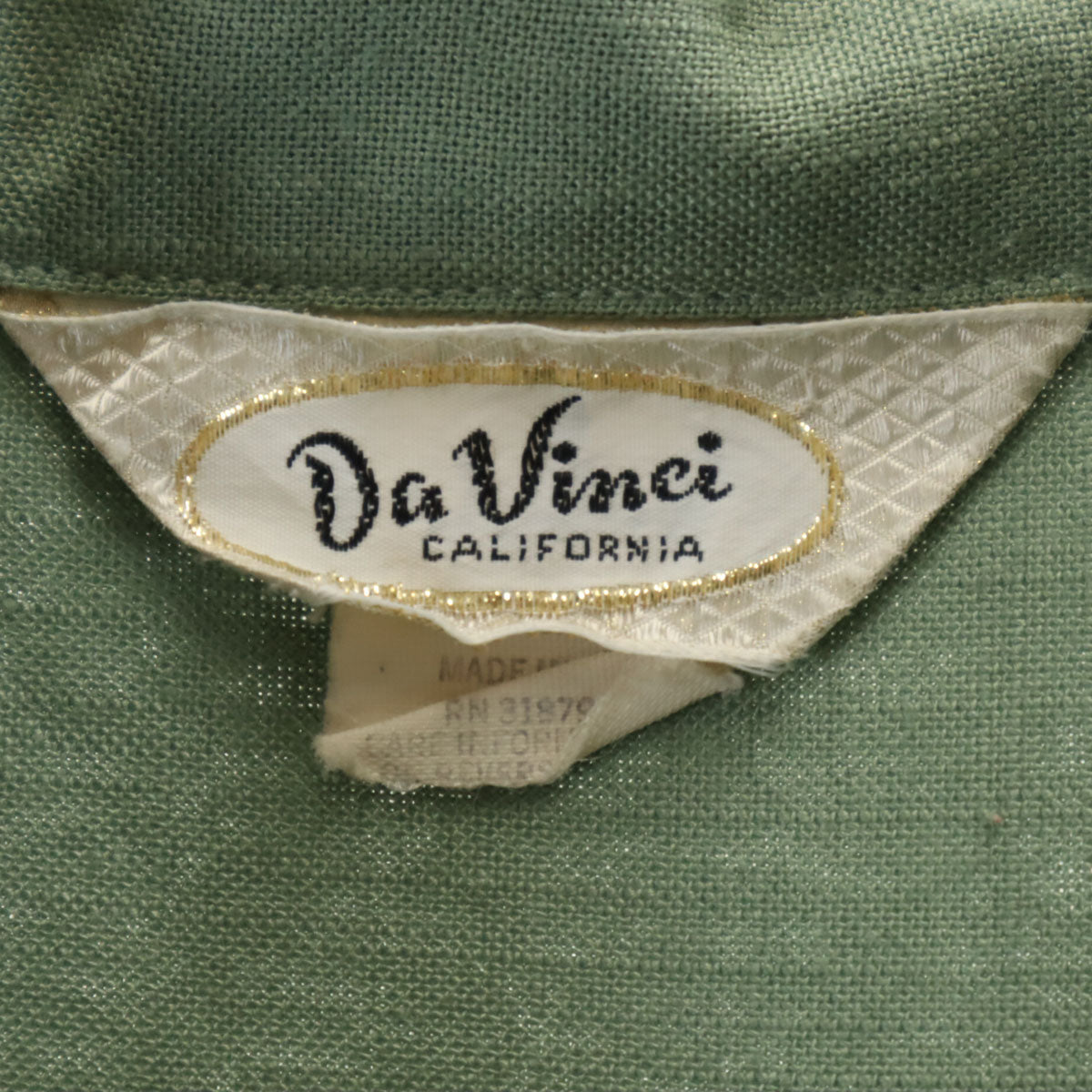 Davinci ダヴィンチ 60s USA製 ヴィンテージ 半袖 オープンカラー