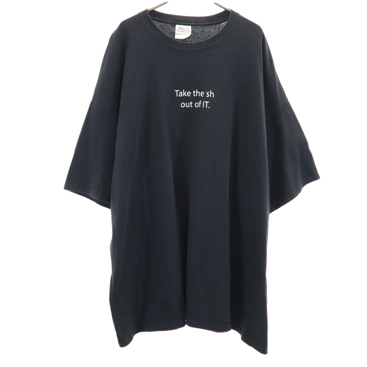 Hanes ヘインズ 90s オールド バックロゴ Splunk 半袖 Tシャツ 3XL ブラック 企業モノ ビッグサイズ メンズ