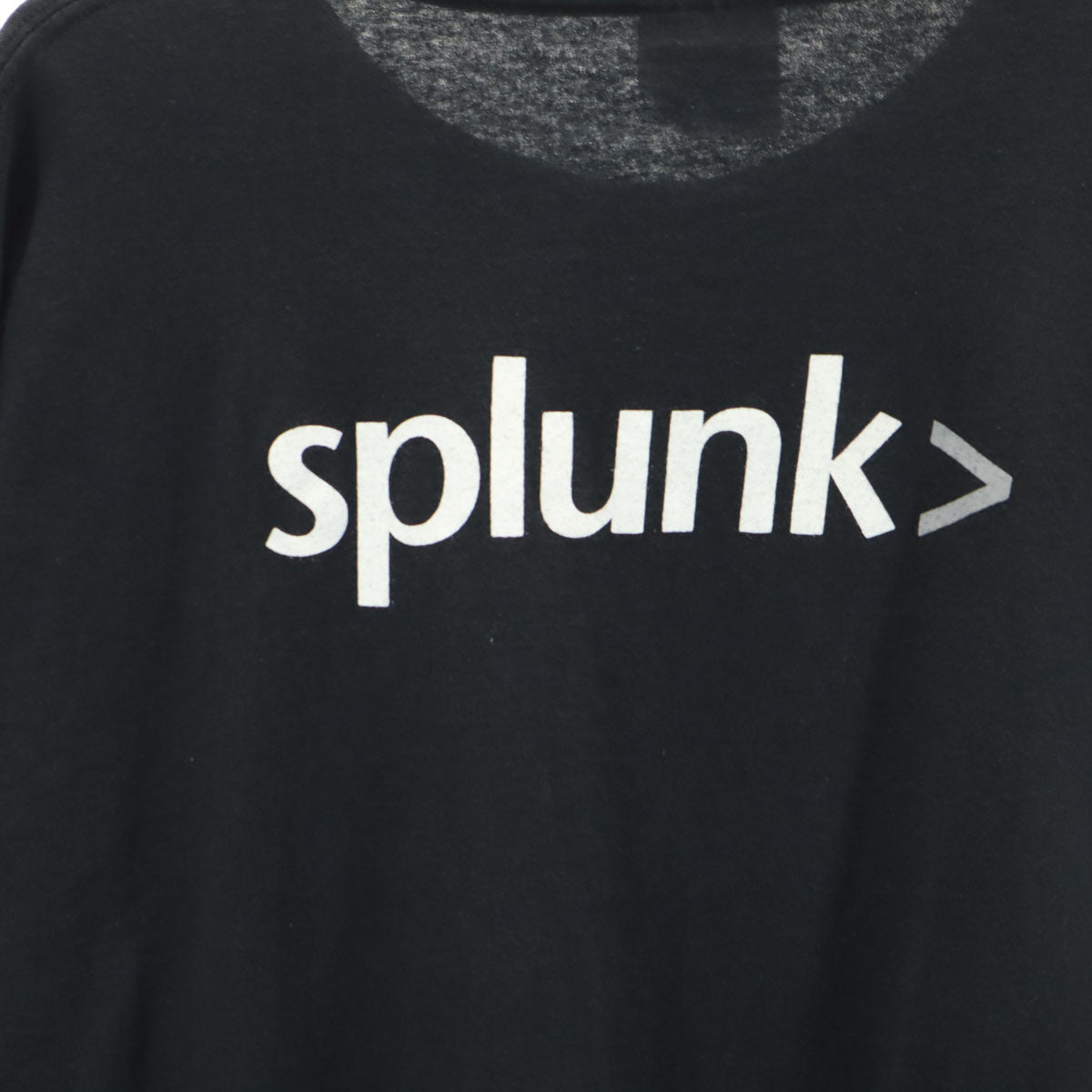 Hanes ヘインズ 90s オールド バックロゴ Splunk 半袖 Tシャツ 3XL ブラック 企業モノ ビッグサイズ メンズ