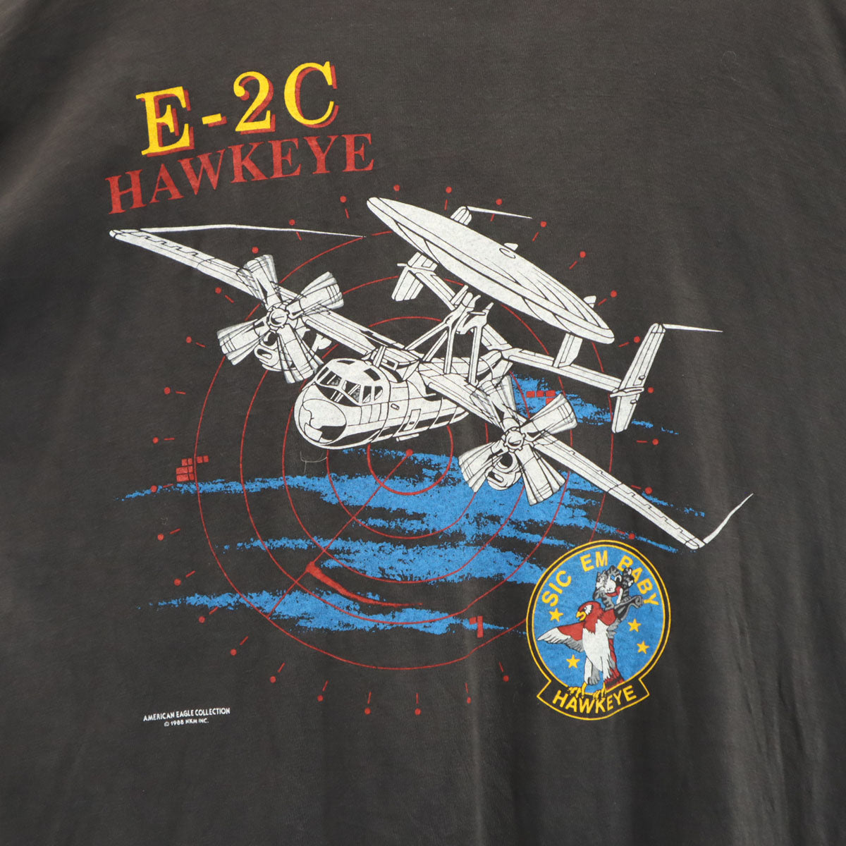 SIGNAL シグナル 80s USA製 オールド E-2C 航空機 半袖 Tシャツ XXL ブラック シングルステッチ ビッグサイズ メンズ