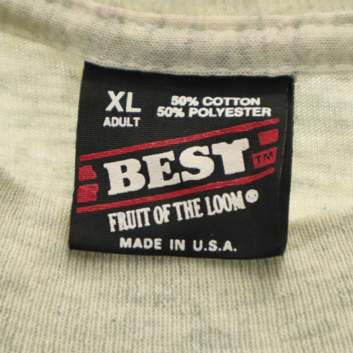 FRUIT OF THE LOOM BEST フルーツオブザルーム ベスト 90s USA製 オールド トナカイ 半袖 Tシャツ XL グレー シングルステッチ アニマル メンズ