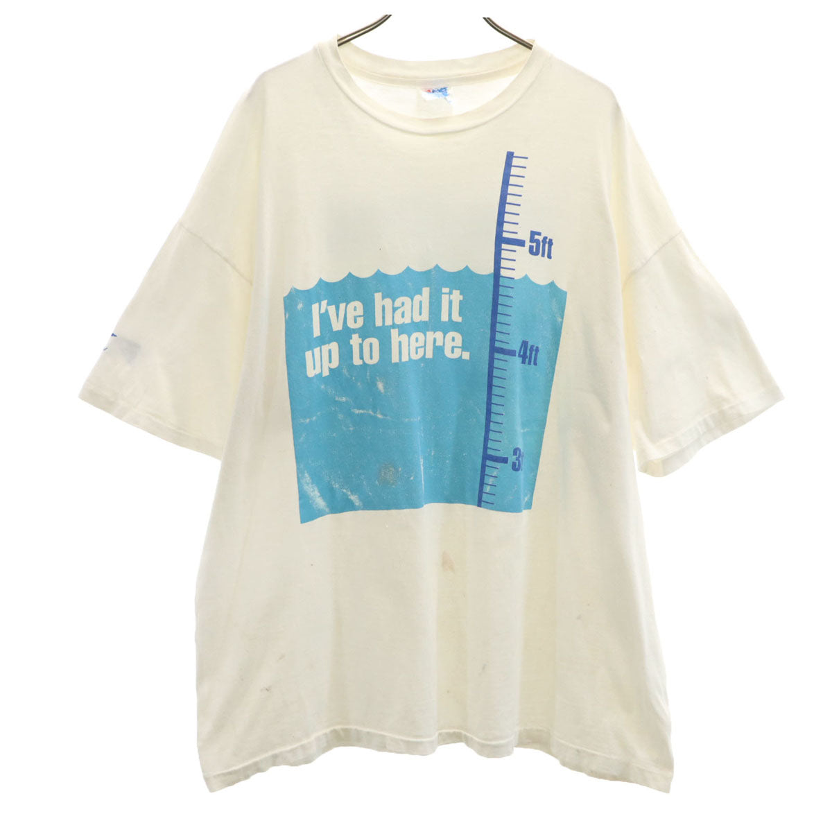 Hanes ヘインズ 90s USA製 オールド メッセージ プリント 半袖 Tシャツ XXL ホワイト シングルステッチ BEEFY-T ビッグサイズ メンズ