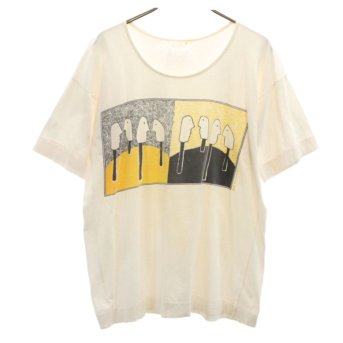 Swan Swan 80s ヴィンテージ イラスト プリント 半袖 Tシャツ 42 ホワイト シングルステッチ メンズ