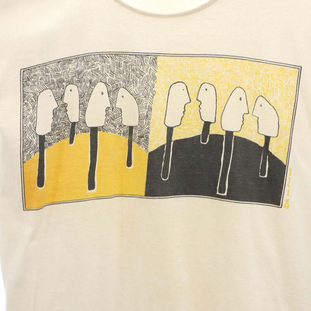 Swan Swan 80s ヴィンテージ イラスト プリント 半袖 Tシャツ 42 ホワイト シングルステッチ メンズ