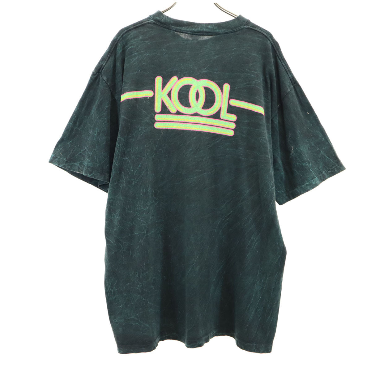 90s オールド KOOL 半袖 Tシャツ チャコールグリーン系 シングルステッチ メンズ