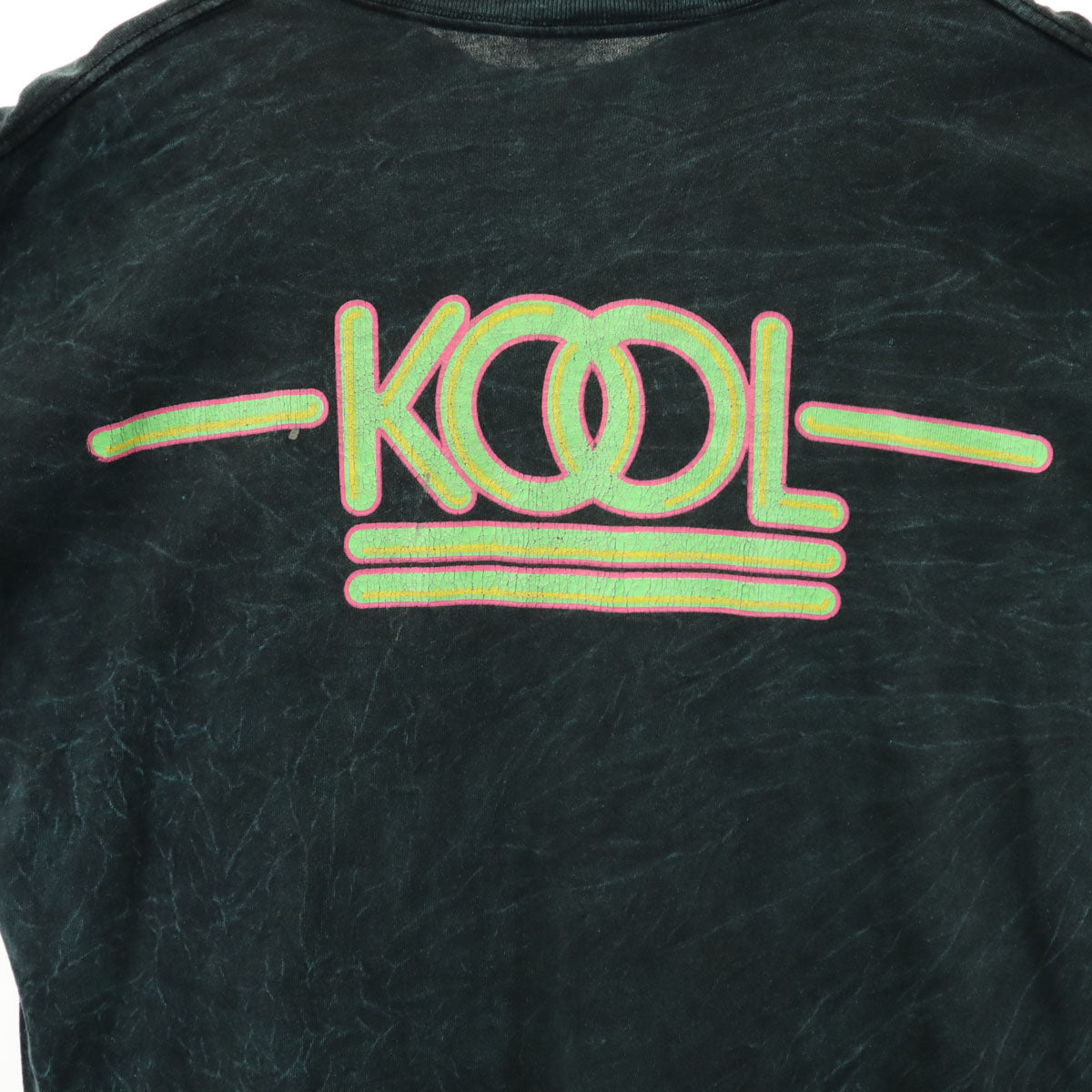 90s オールド KOOL 半袖 Tシャツ チャコールグリーン系 シングルステッチ メンズ