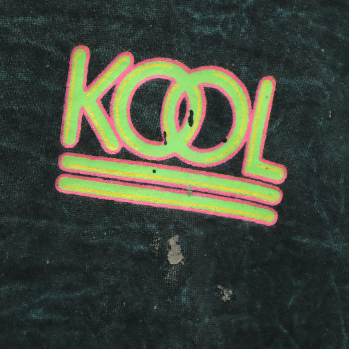 90s オールド KOOL 半袖 Tシャツ チャコールグリーン系 シングルステッチ メンズ