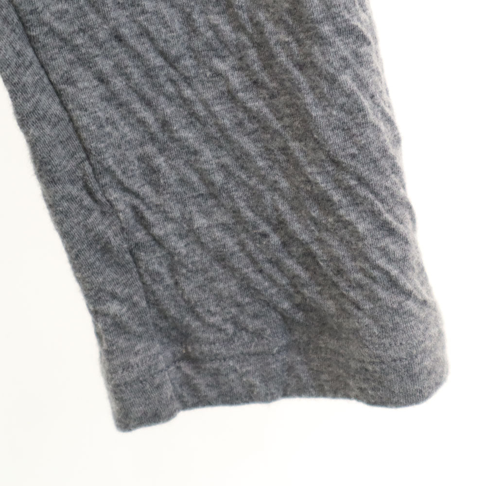 Y's for living ワイズフォーリビング 日本製 長袖 ハーフボタン カットソー L グレー メンズ