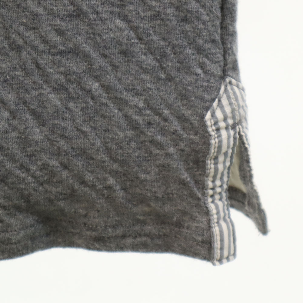 Y's for living ワイズフォーリビング 日本製 長袖 ハーフボタン カットソー L グレー メンズ