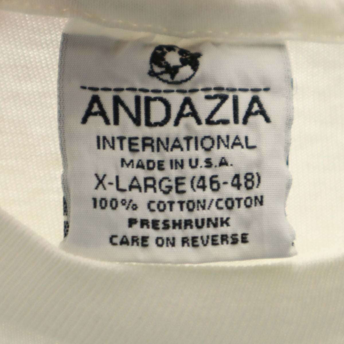 ANDAZIA アンドジア 90s USA製 オールド マルチ M.C.エッシャー だまし絵 半袖 Tシャツ XL ホワイト シングルステッチ メンズ