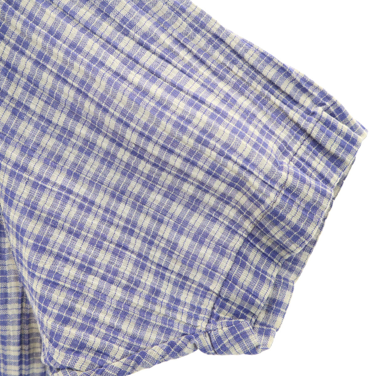 patagonia パタゴニア チェック 半袖 オープンカラー シャツ S ブルー系 RN51884 アウトドア レディース