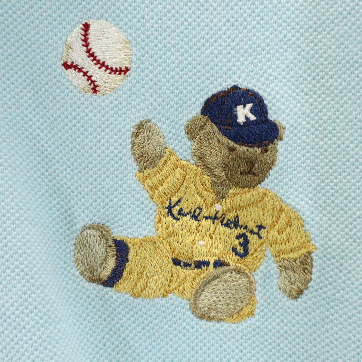 Karl Helmut カールヘルム 半袖 ポロシャツ L ブルー系 鹿の子 メンズ