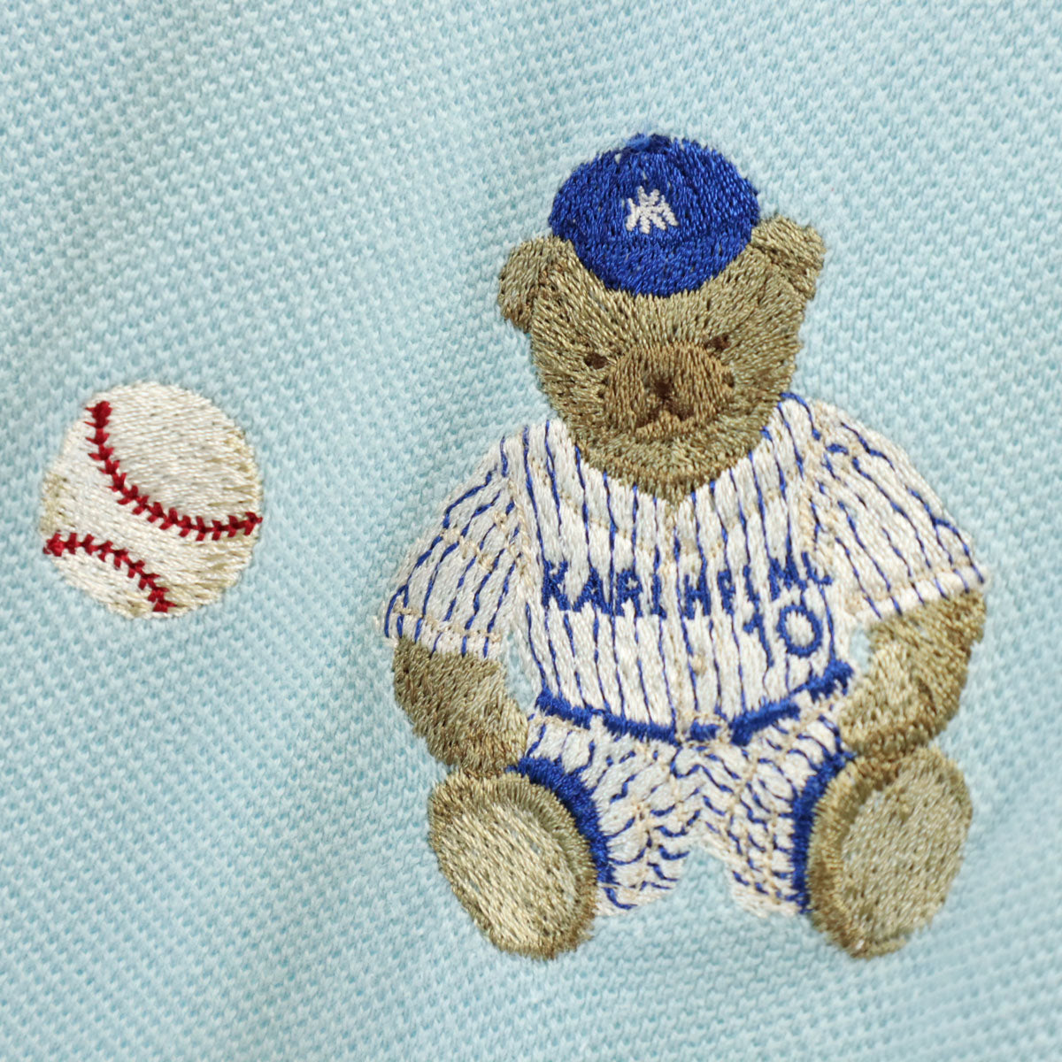 Karl Helmut カールヘルム 半袖 ポロシャツ L ブルー系 鹿の子 メンズ