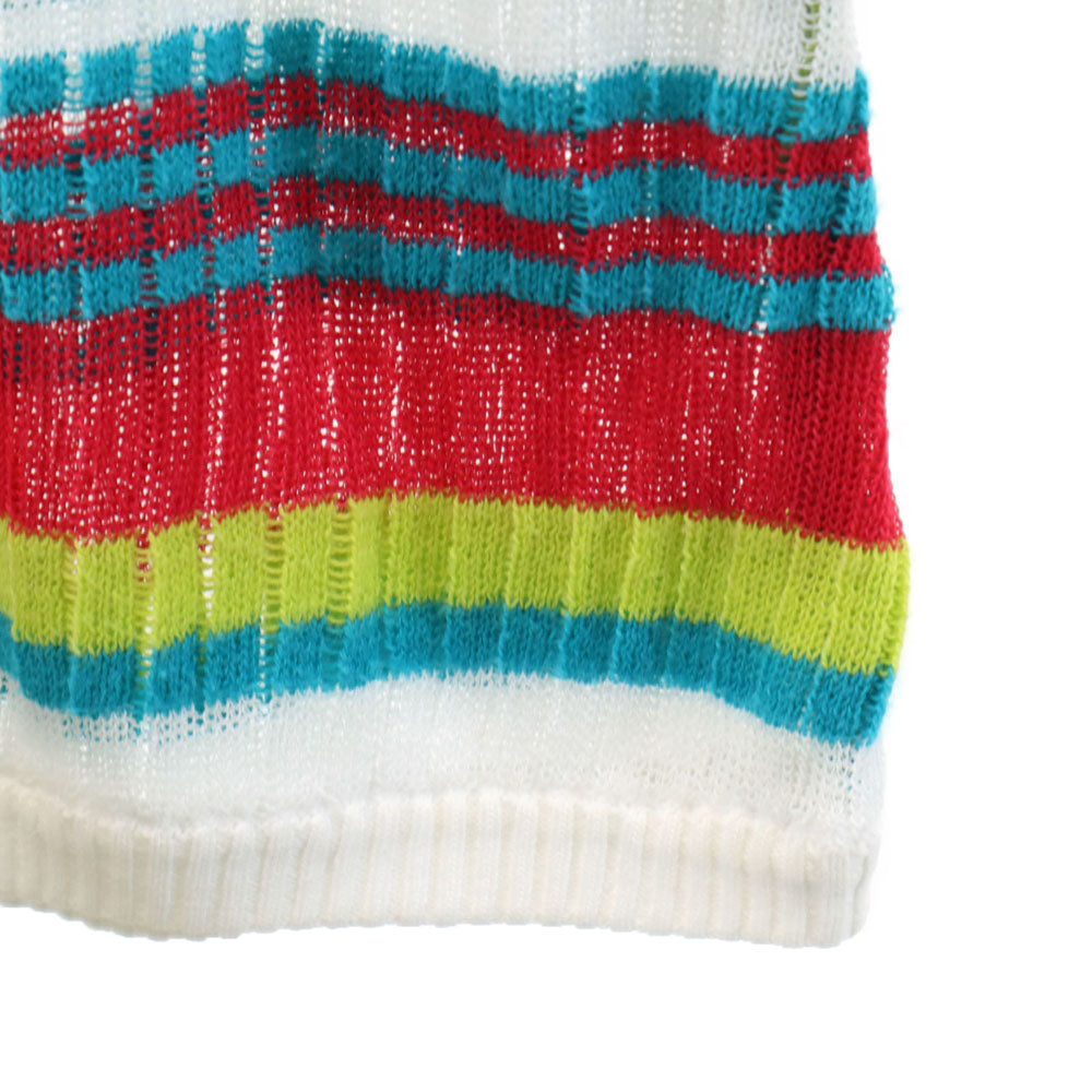 Christian Dior クリスチャンディオール オールド マルチカラー 長袖 ボーダー ニット L レディース