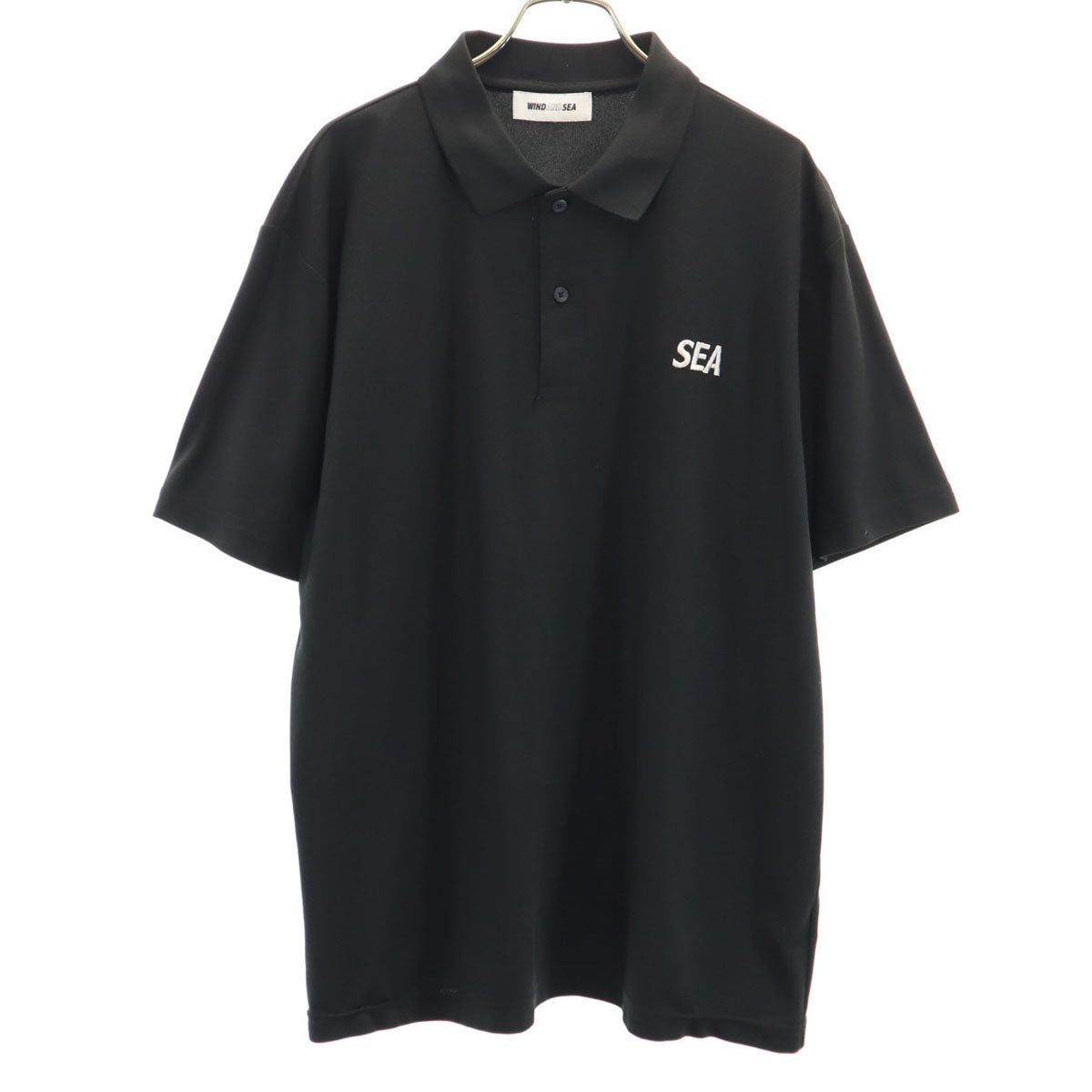 WIND AND SEA ウィンダンシー 半袖 ポロシャツ L ブラック メンズ