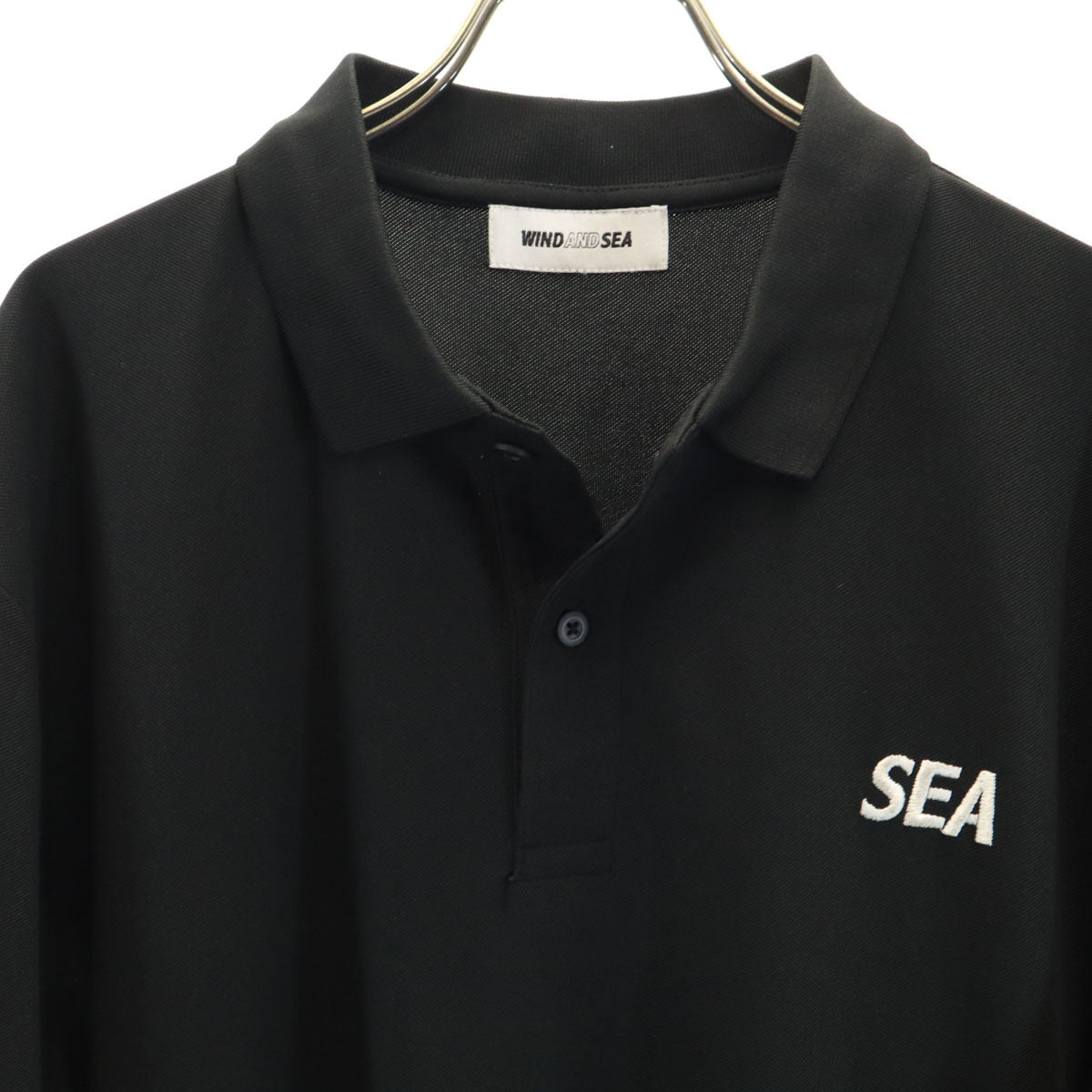 WIND AND SEA ウィンダンシー 半袖 ポロシャツ L ブラック メンズ