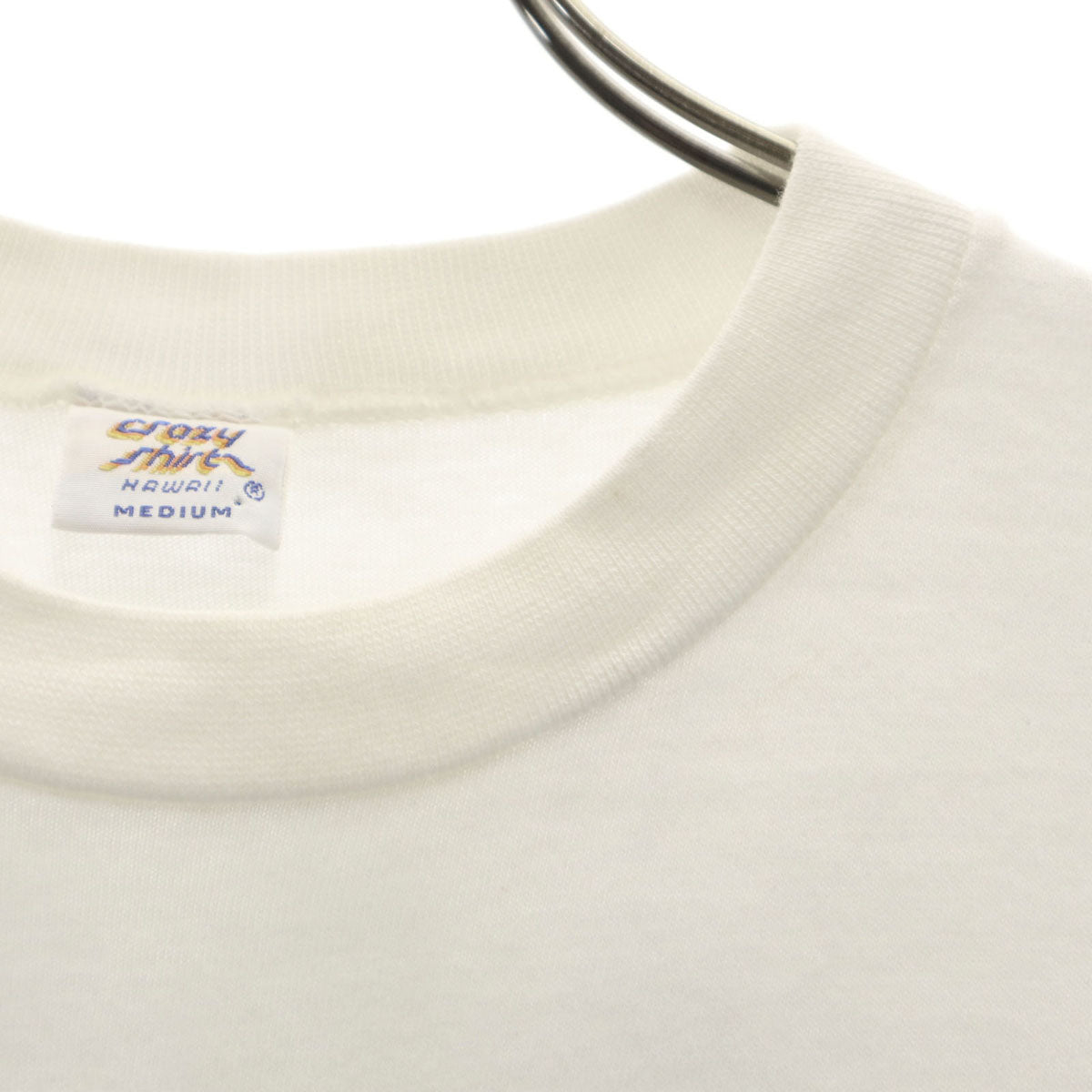 Crazy Shirt クレイジーシャツ 90s USA製 オールド クリバンキャット プリント 半袖 Tシャツ M オフホワイト メンズ