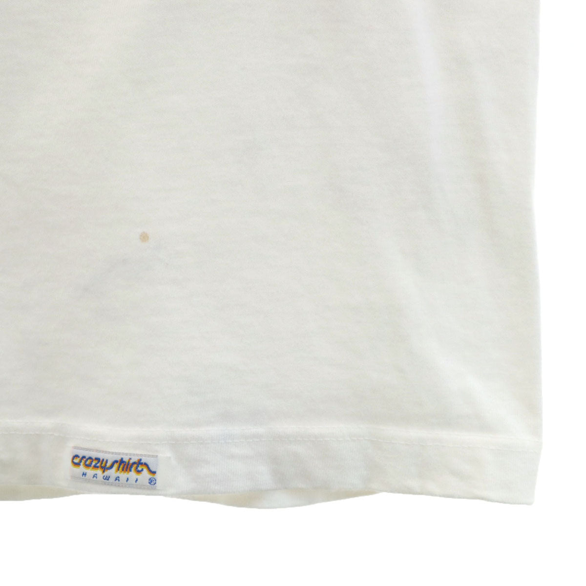 Crazy Shirt クレイジーシャツ 90s USA製 オールド クリバンキャット プリント 半袖 Tシャツ M オフホワイト メンズ