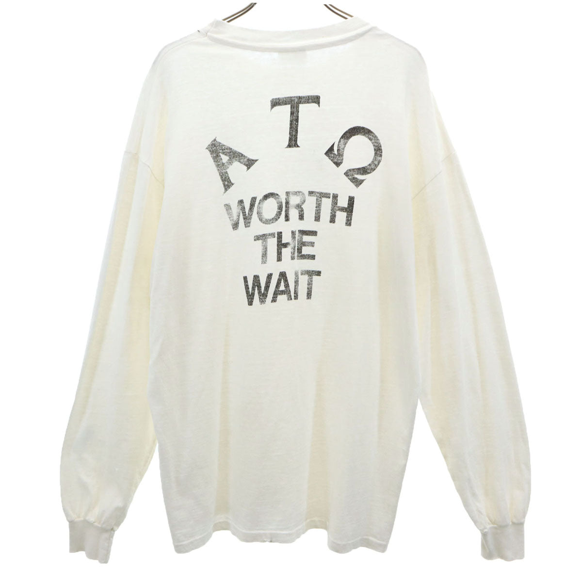 Hanes ヘインズ 80s BEEFY-T USA製 オールド 長袖 Tシャツ XL ホワイト系 ロンT メンズ