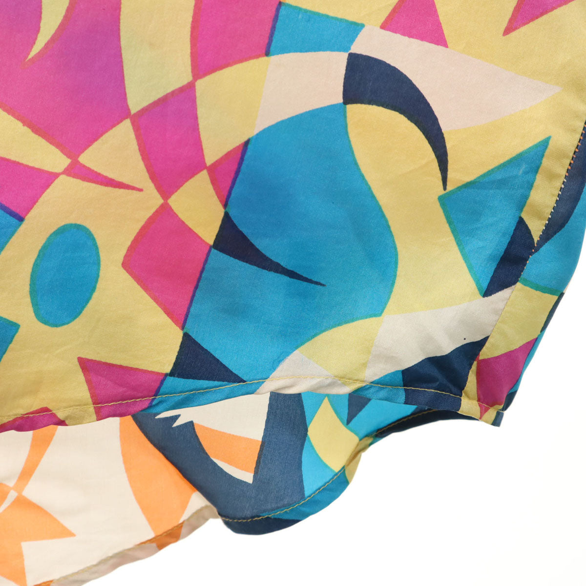 DON'T STOP 90s シルク オールド 総柄 半袖 シャツ L マルチ メンズ