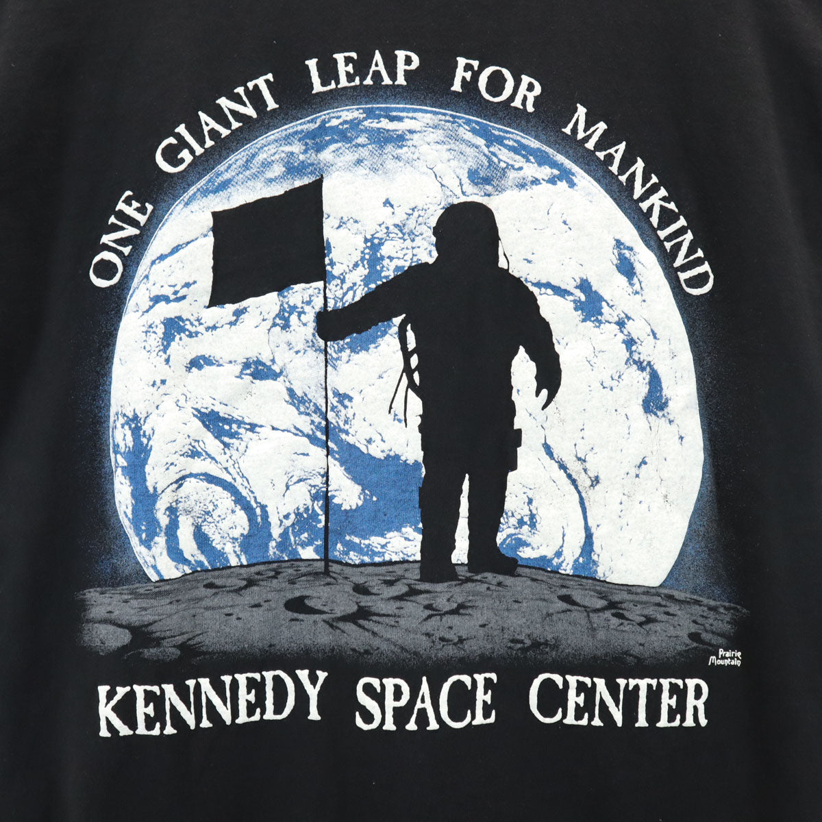 PRAIRIE MOUNTAIN プレーリーマウンテン 90s USA製 オールド ケネディ宇宙センター 半袖 Tシャツ M ブラック シングルステッチ メンズ