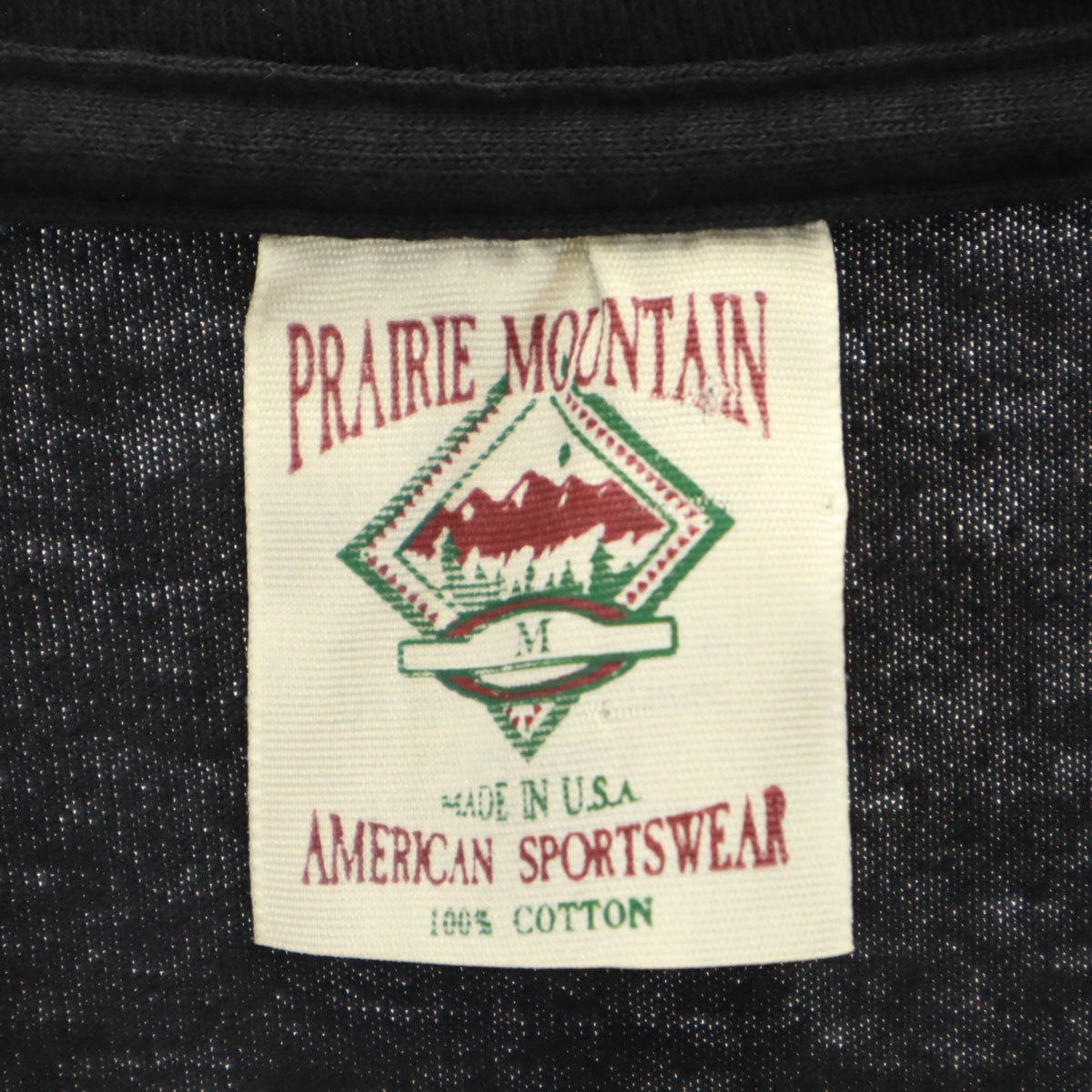 PRAIRIE MOUNTAIN プレーリーマウンテン 90s USA製 オールド ケネディ宇宙センター 半袖 Tシャツ M ブラック シングルステッチ メンズ