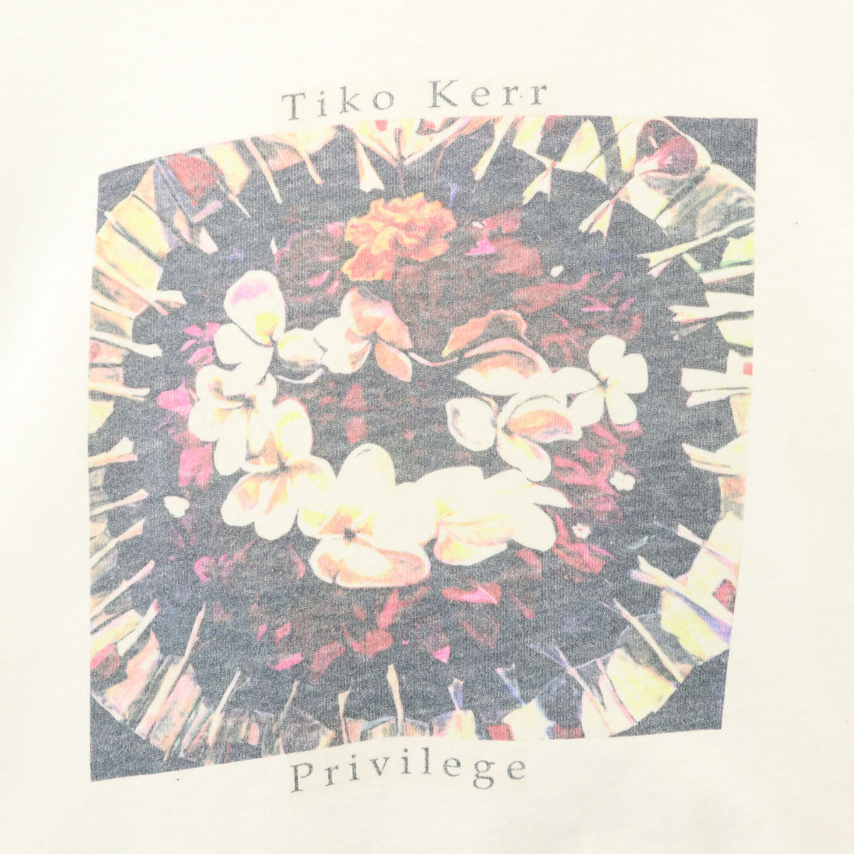 FRUIT OF THE LOOM フルーツオブザルーム 90s カナダ製 オールド 花プリント 半袖 Tシャツ XL ホワイト シングルステッチ メンズ