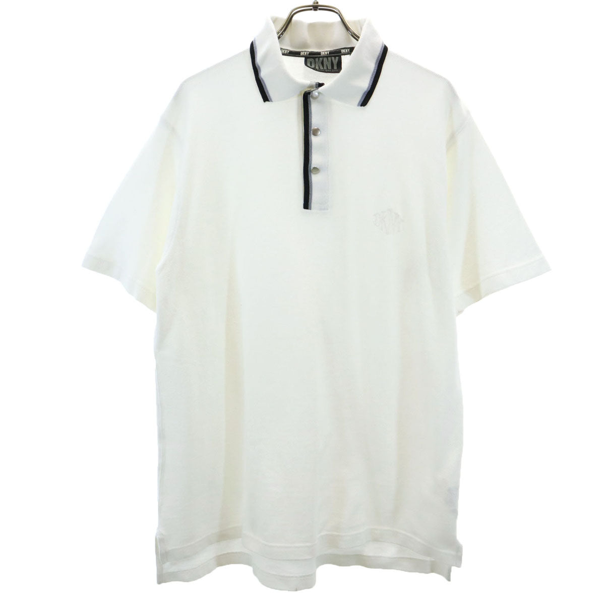 DKNY DONNA KARAN NEW YORK ダナキャランニューヨーク 半袖 ポロシャツ M ホワイト メンズ