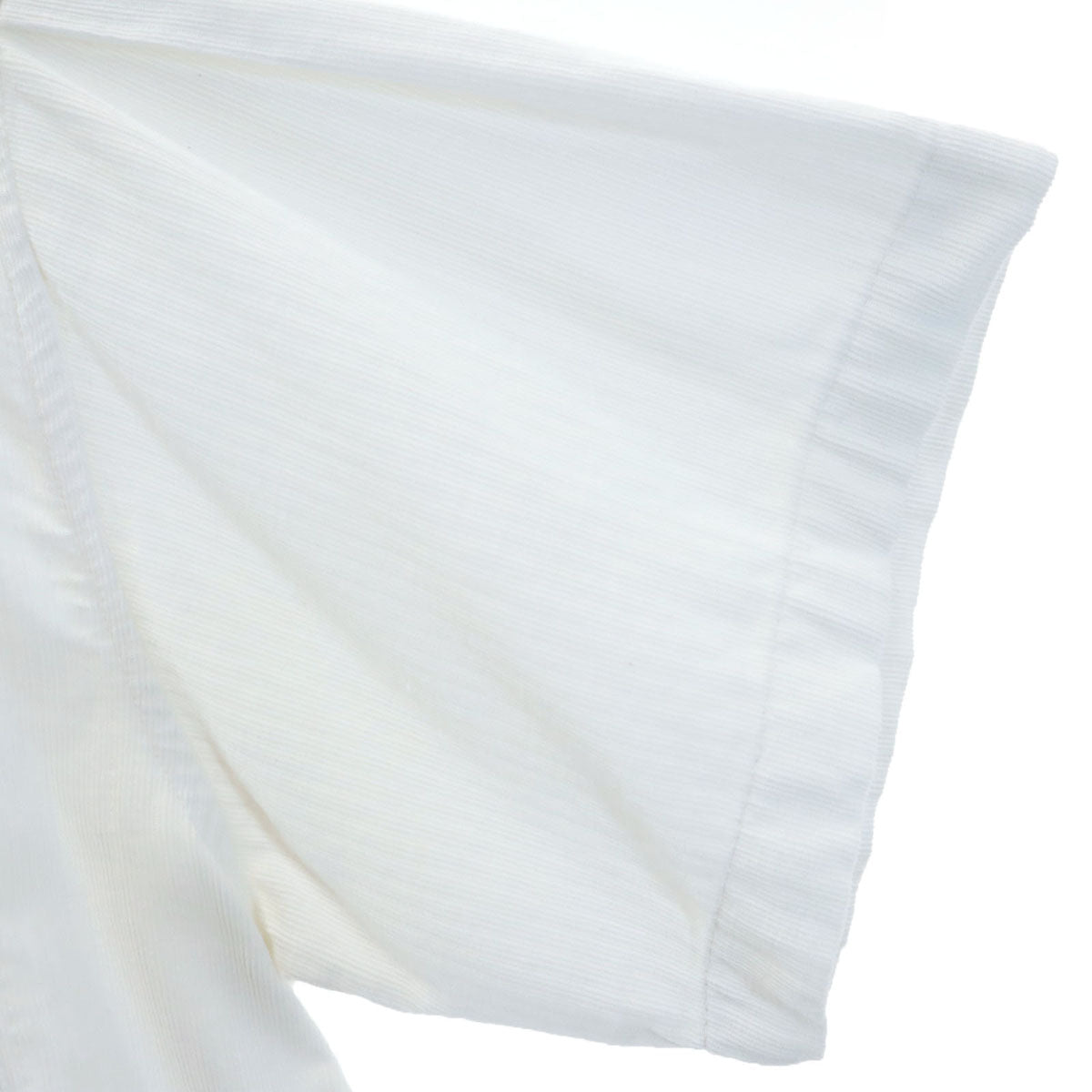 PERRY ELLIS ペリーエリス 半袖 コーデュロイシャツ S ホワイト メンズ