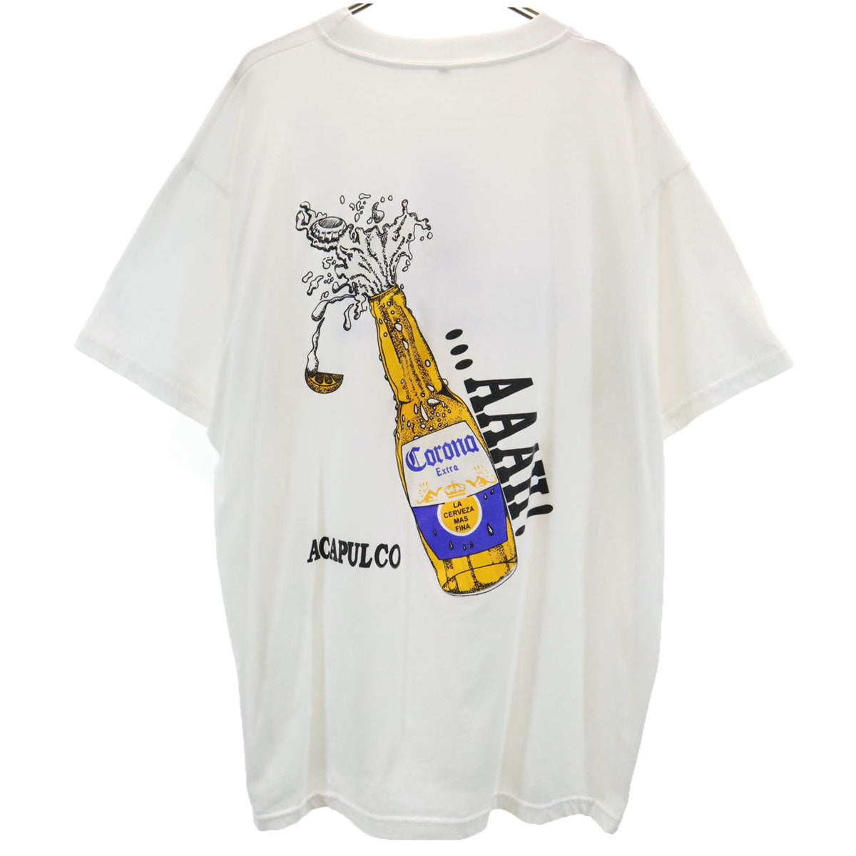 バックプリント Corona Extra 半袖 Tシャツ 50 ホワイト メンズ