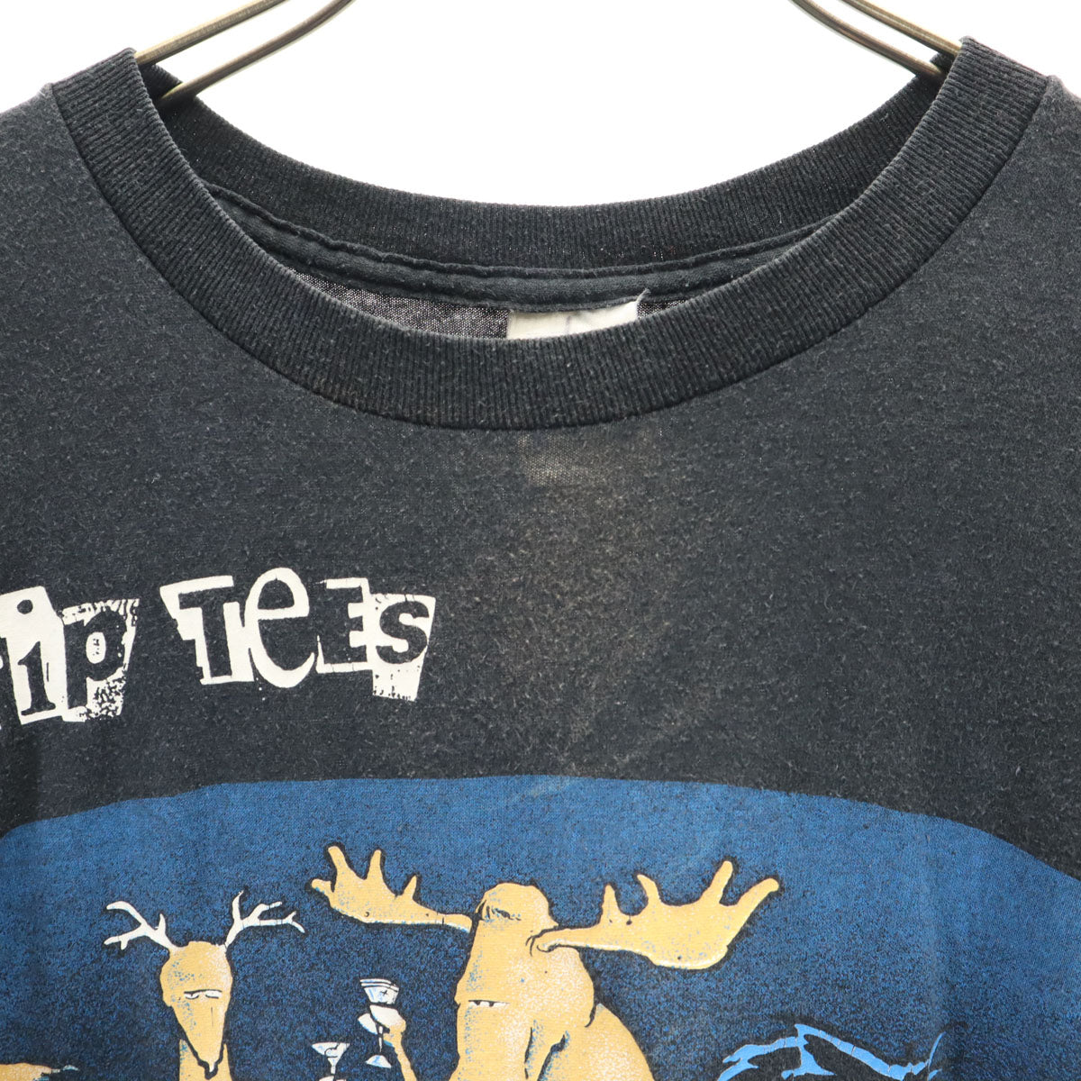 SUN SPORTSWEAR サン スポーツウェア 90s USA製 オールド STRIP TEES 半袖 Tシャツ L ブラック アニマル メンズ