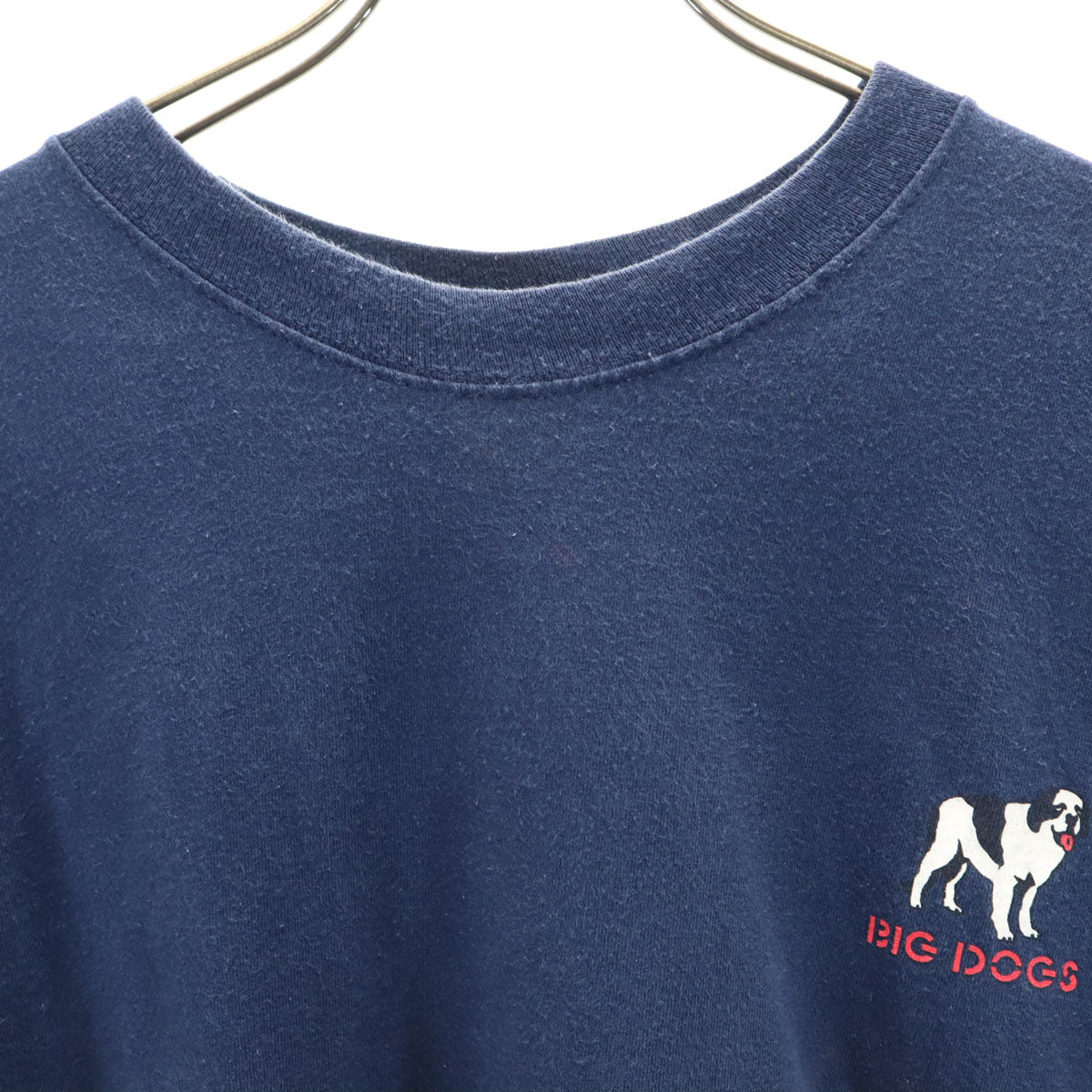 BIG DOGS ビッグドッグス バックプリント 半袖 Tシャツ XL ネイビー メンズ
