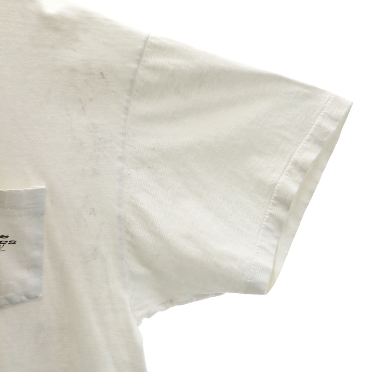 90s オールド バック ダックプリント 半袖 Tシャツ オフホワイト ポケT シングルステッチ メンズ