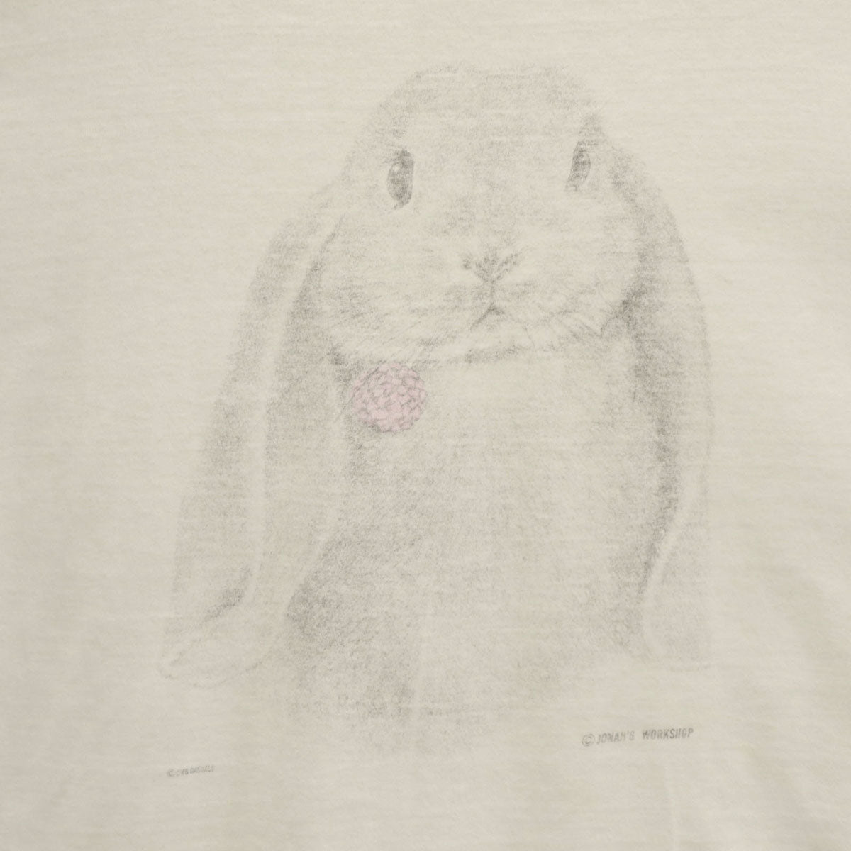 CMS CASUALS 90s USA製 オールド ラビット プリント 半袖 Tシャツ ONE ホワイト シングルステッチ レディース