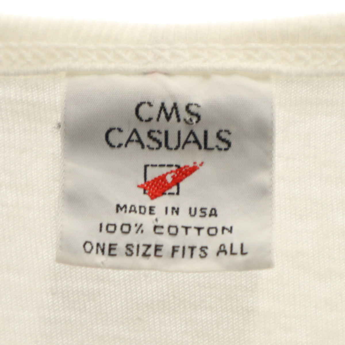 CMS CASUALS 90s USA製 オールド ラビット プリント 半袖 Tシャツ ONE ホワイト シングルステッチ レディース