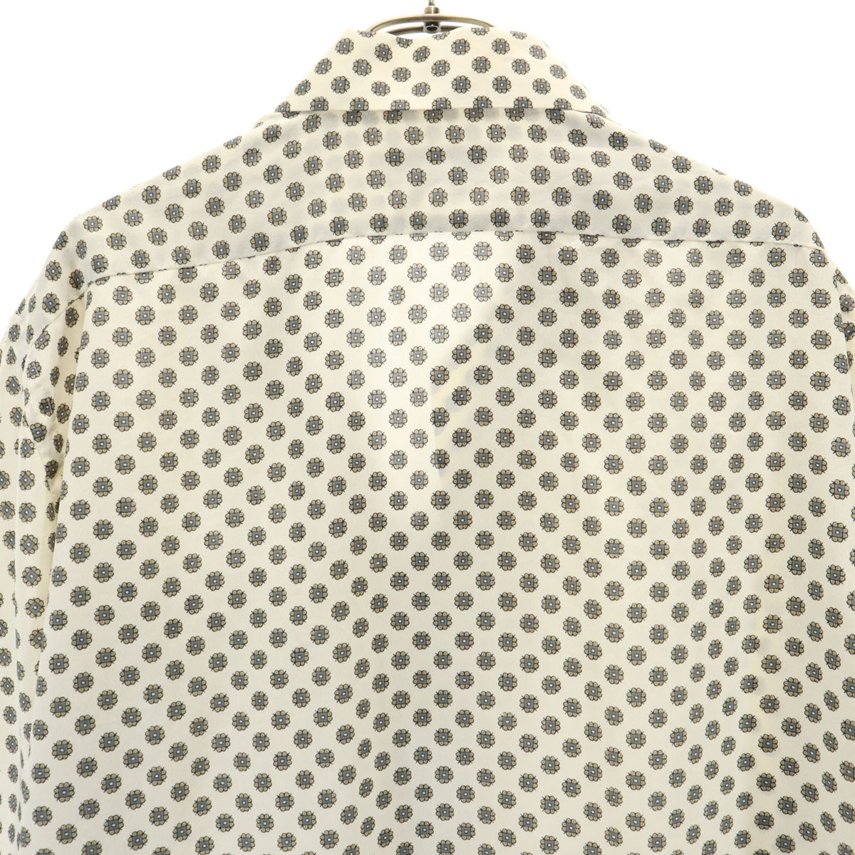 RANEE'S 50s 60s ヴィンテージ 総柄 半袖 オープンカラーシャツ アイボリー メンズ