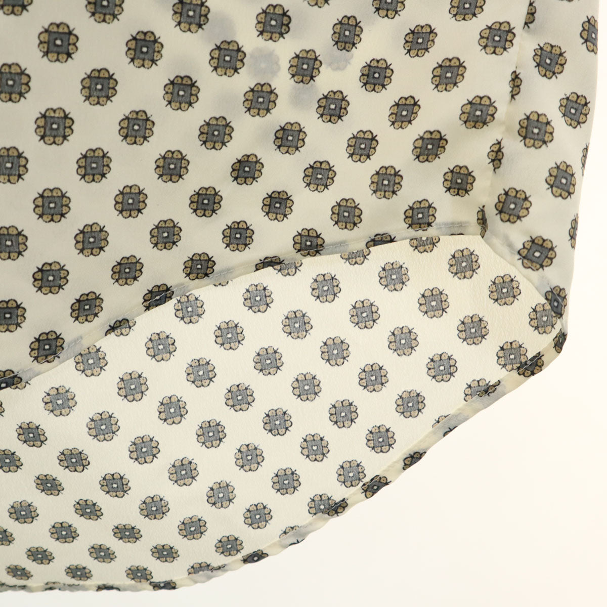 RANEE'S 50s 60s ヴィンテージ 総柄 半袖 オープンカラーシャツ アイボリー メンズ