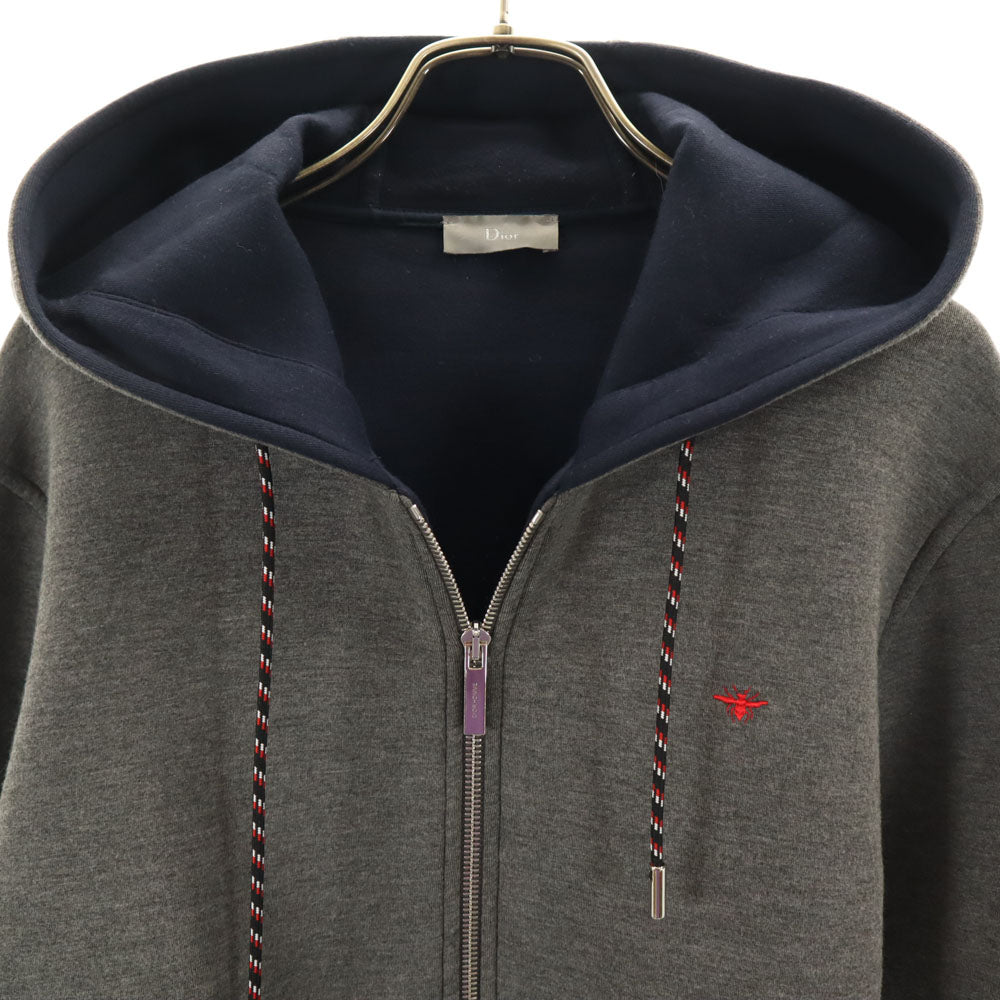 Dior ディオール 733J220B0413 イタリア製 長袖 ボンディング ジップパーカー XXS チャコールグレー メンズ