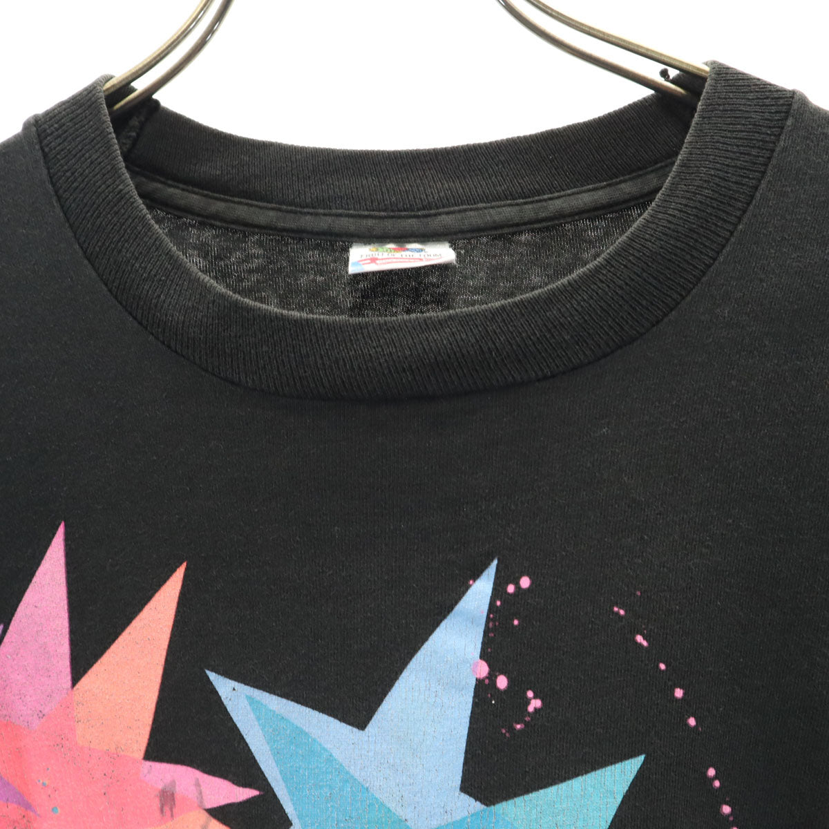 FRUIT OF THE LOOM フルーツオブザルーム 90s USA製 オールド Jazzercise International 半袖 Tシャツ XL ブラック シングルステッチ 企業モノ メンズ